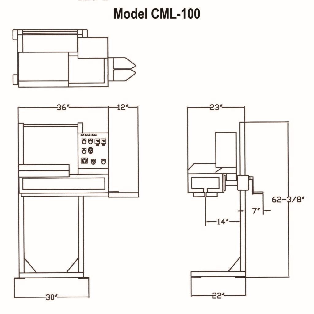 Crown Machine Model CML100 Hot Air Sealer Inpak Systems, Inc.